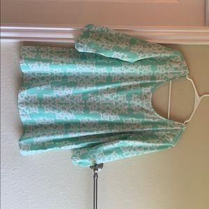 Sea foam green blouse